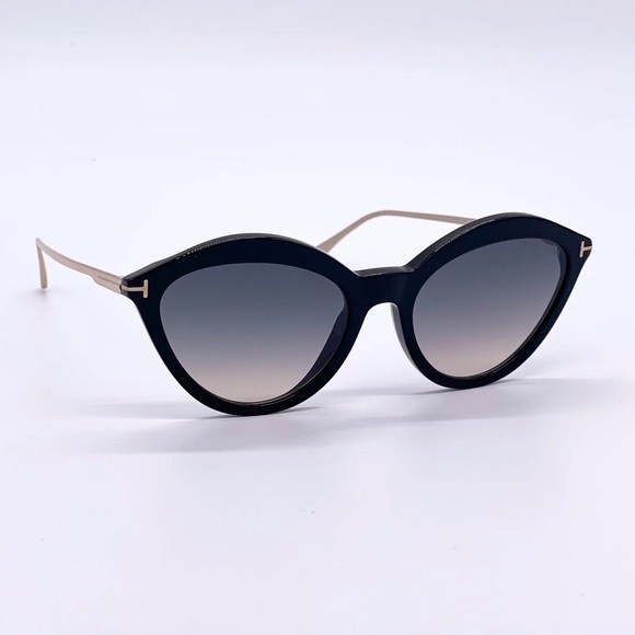 Tom Ford Chloe Authentic Black Gradient Sunglasses Cat Eye‎ FT0663 Italy NWT main image 7